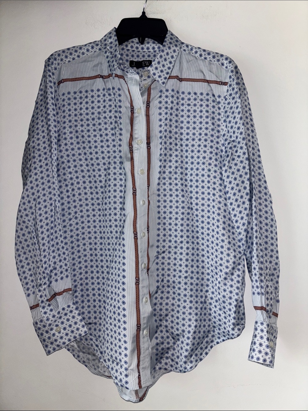 J. Crew Drapey Scarf-Print Shirt